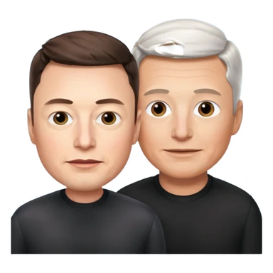 Elon musk and tim cook  sticker