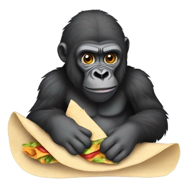 Gorilla eating a burrito  sticker