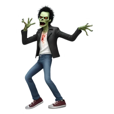 sid vicious zombie dancing sticker