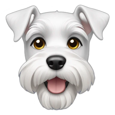 White mini schnauzer sticker