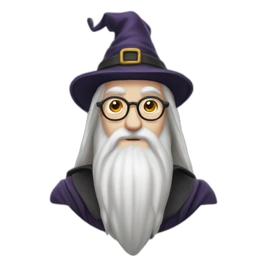 albus dumbledore with a hat sticker