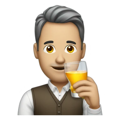 man drinking vodka sticker