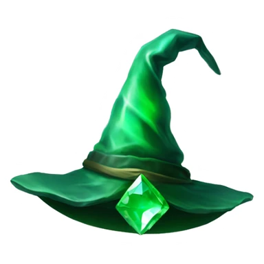 wizard's hat green gem sticker