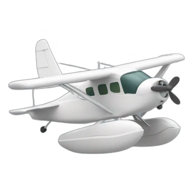 seaplane amphibian White color sticker