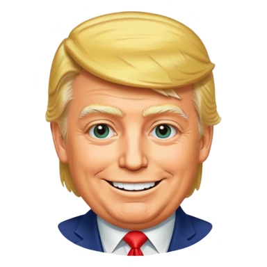 trump as a retro sticker sticker