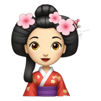 geisha girl sticker