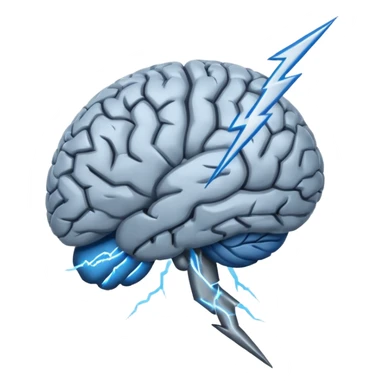 brain with lighting bolt sticker