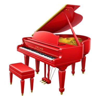 red piano sticker