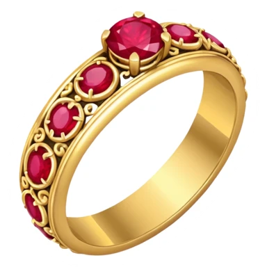 glitter rubi married ring sticker