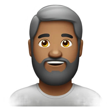 Overweight indian man black hair and beard sticker