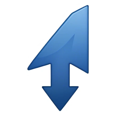 dark blue 
"top" icon with an up arrow sticker