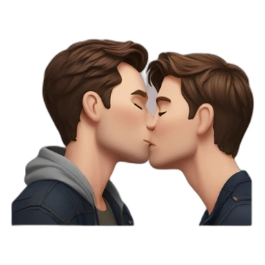 Chris Evans kissing Tom Holland sticker