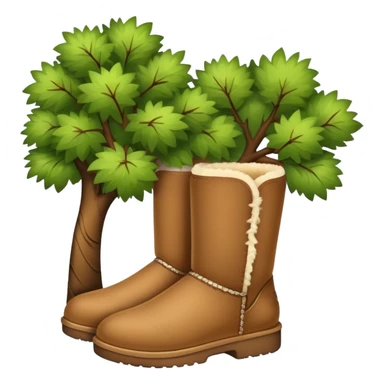 Tree wearing uggs  sticker