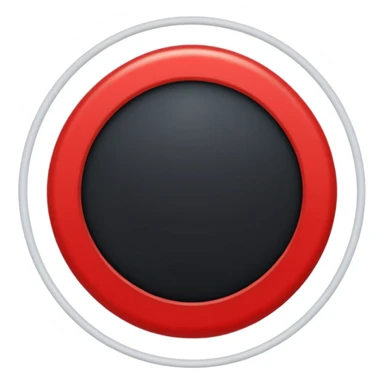 A black circle surrounded by a white circle surrounded by a red circle there should only be 3 rings sticker
