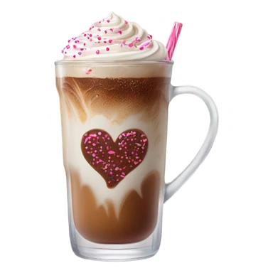 Valentine iced Coffee sticker
