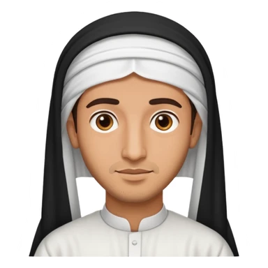 Emirati guy wearing white sticker