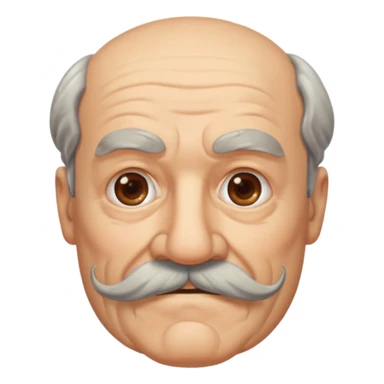 black mustache old man,Big mustache.
negative: Dont use same face style. sticker