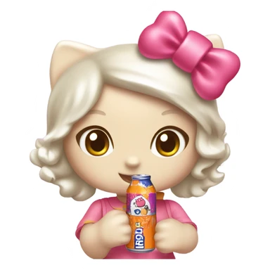 hello kitty with fanta sticker