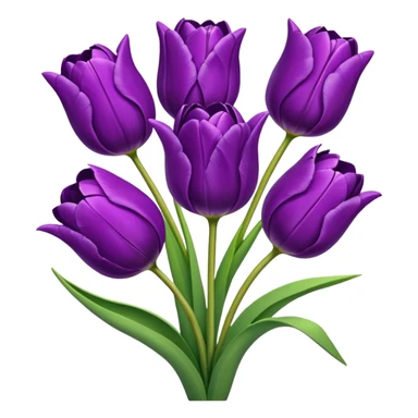tulips purple sticker