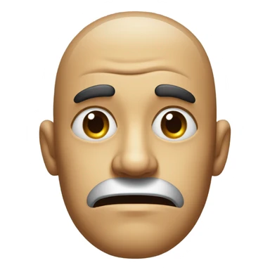 Deepfried depressed man head sticker