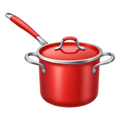 an empty red kitchen pot sticker