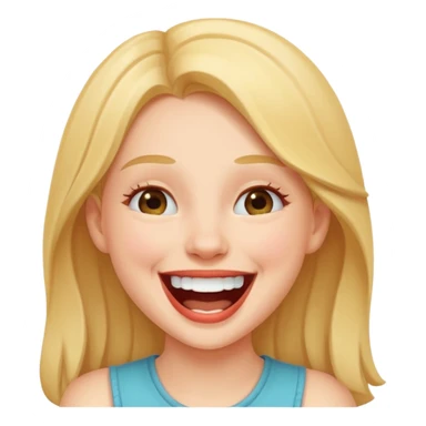 Girl laughing sticker
