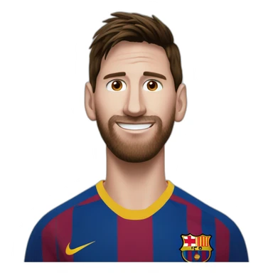 Messi avec la calvitie sticker