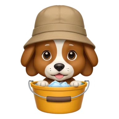 bucket hat dog sticker