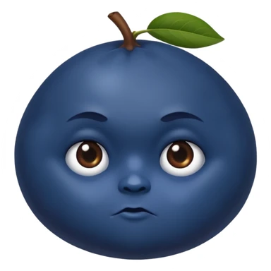 blueberry with a serious expression sticker
