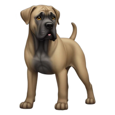 dog Cane Corso color fawn full body sticker