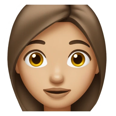 Brown straight hair girl that has acne  sticker