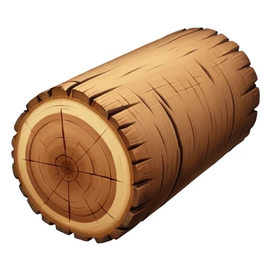 thick wood log sticker