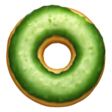 Cucumber inside a the hole of a donut  sticker