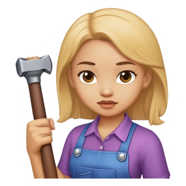 Hammerthrower girl sticker