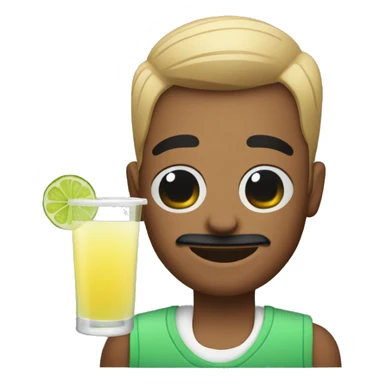 Gay man with margarita sticker