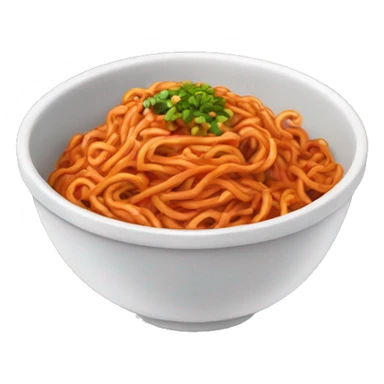 Bowl of spicy buldak noodles  sticker