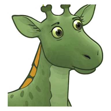 purple giraffe sticker