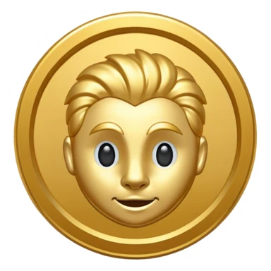 hey help me generate a flat golden token that has only ther head of my companies mascot in the center can you do that for me? sticker