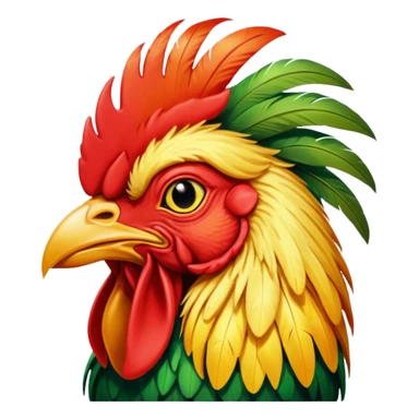 High resolution of A rooster sticker