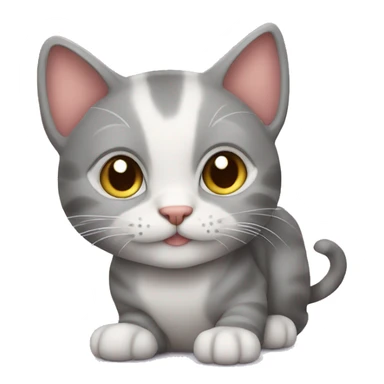 cute cat with mause sticker