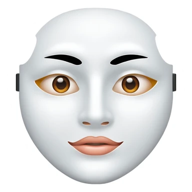 a sheet of white mask pack for face skincare beauty, except on the face, vacant hole on eyes and mouth sticker