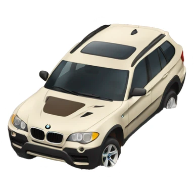 BMW with mud tires  sticker