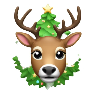 Christmas deer sticker