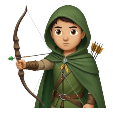The classic hunter image with bow and arrow sticker