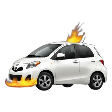Gr Yaris whit fire in the exaust sticker