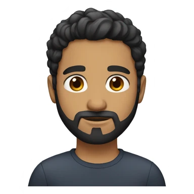Big pakistani black and short hair with a beard and brown eyes sticker
