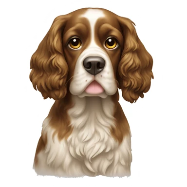 English cover spaniel gold sticker