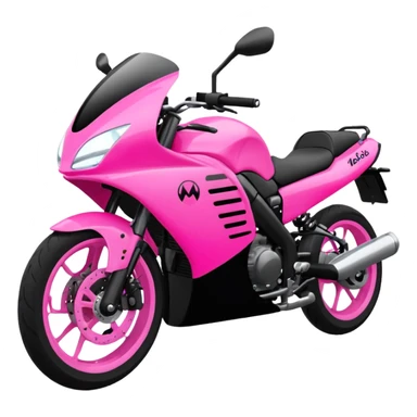 moto sportiva con scritta nera e solo avanti rosa fluorescente  sticker