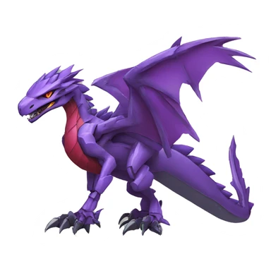  Cool Edgy Purple Red Digimon-Fakemon-Raptor-Dragon-Mecha full body sticker