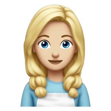 Pretty Female Baker blue eyes blonde hair sticker